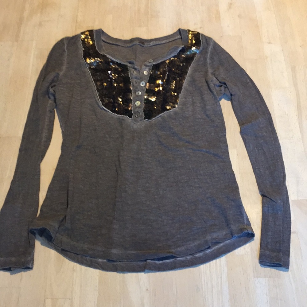 FP sequin henley